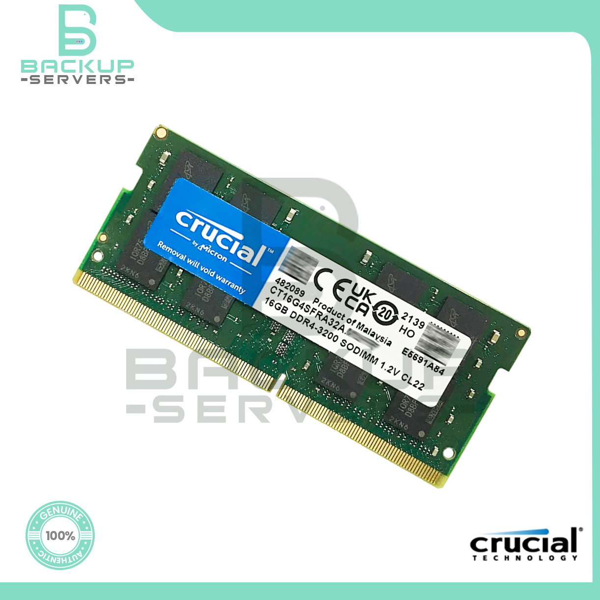 CT16G4SFRA32A Crucial 16GB DDR4-3200MHz PC4-25600 CL22 Non-ECC